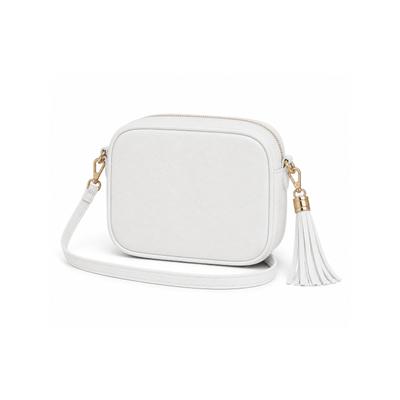 Umhängetasche "Meran", Damen, Gr. B/H/T: 21cm x 15cm x 7cm onesize, weiß, Leder, COLLEZIONE ALESSANDRO, Taschen Umhängetasche, praktisch-modische Leder Tasche