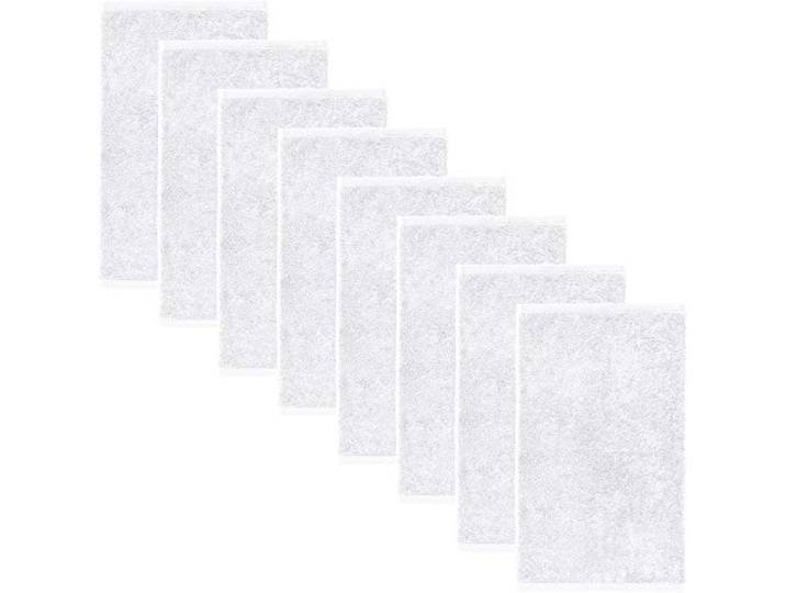 Erwin Müller Gästetuch 8er-Pack, Serie Heidenheim 100% Baumwolle weiß Größe 30x50 cm - schnell trocknend und extra saugstark, kuschelweich, voluminöse Spitzenqualität
