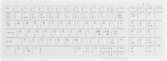 Active Key ClassicClean Med Keyboard Rem Cov Comp WL White