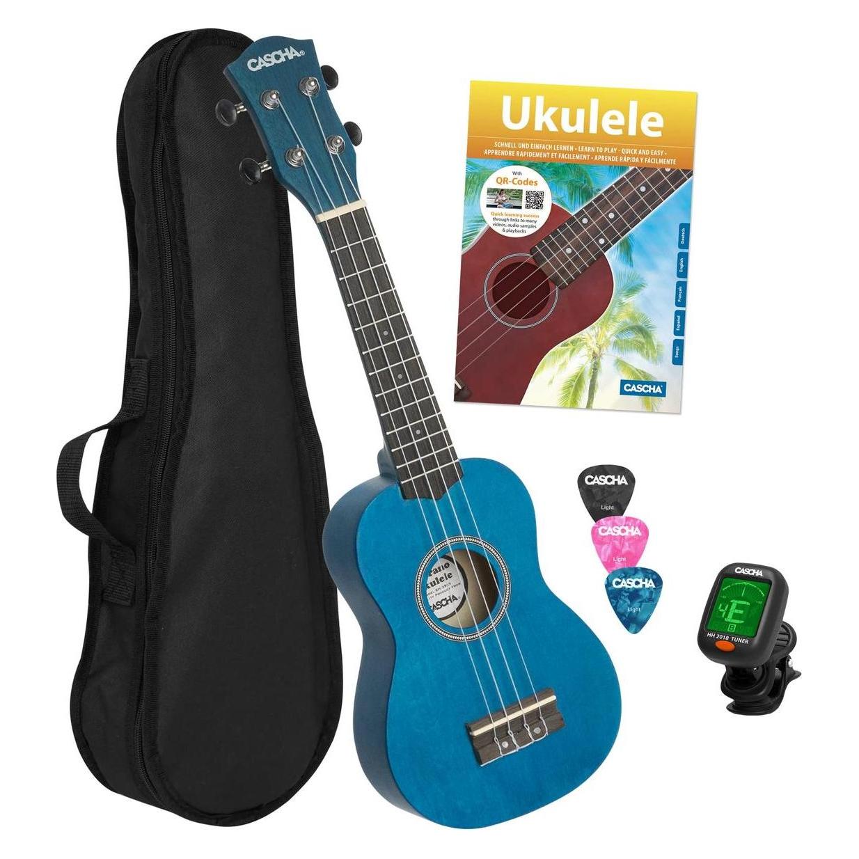 Hage Soprano Ukulele Linden Set (incl. incl. 4 languages Method (DE/EN/FR/ES), Bag unpadded, 3 Picks (Sopran, Soprano) (52295560)