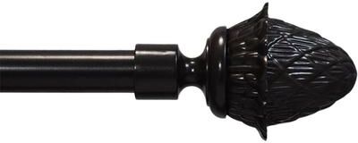 Urbanest Adjustable Artichoke Finial Curtain Drapery Rod Set 5/8-inch