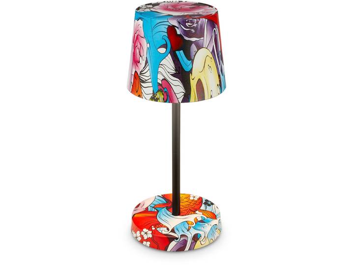 BRILONER LEUCHTEN Außen-Tischleuchte BOJA LED Tischlampe , bunt (grafitti), Leuchten, Außen-Tischleuchte