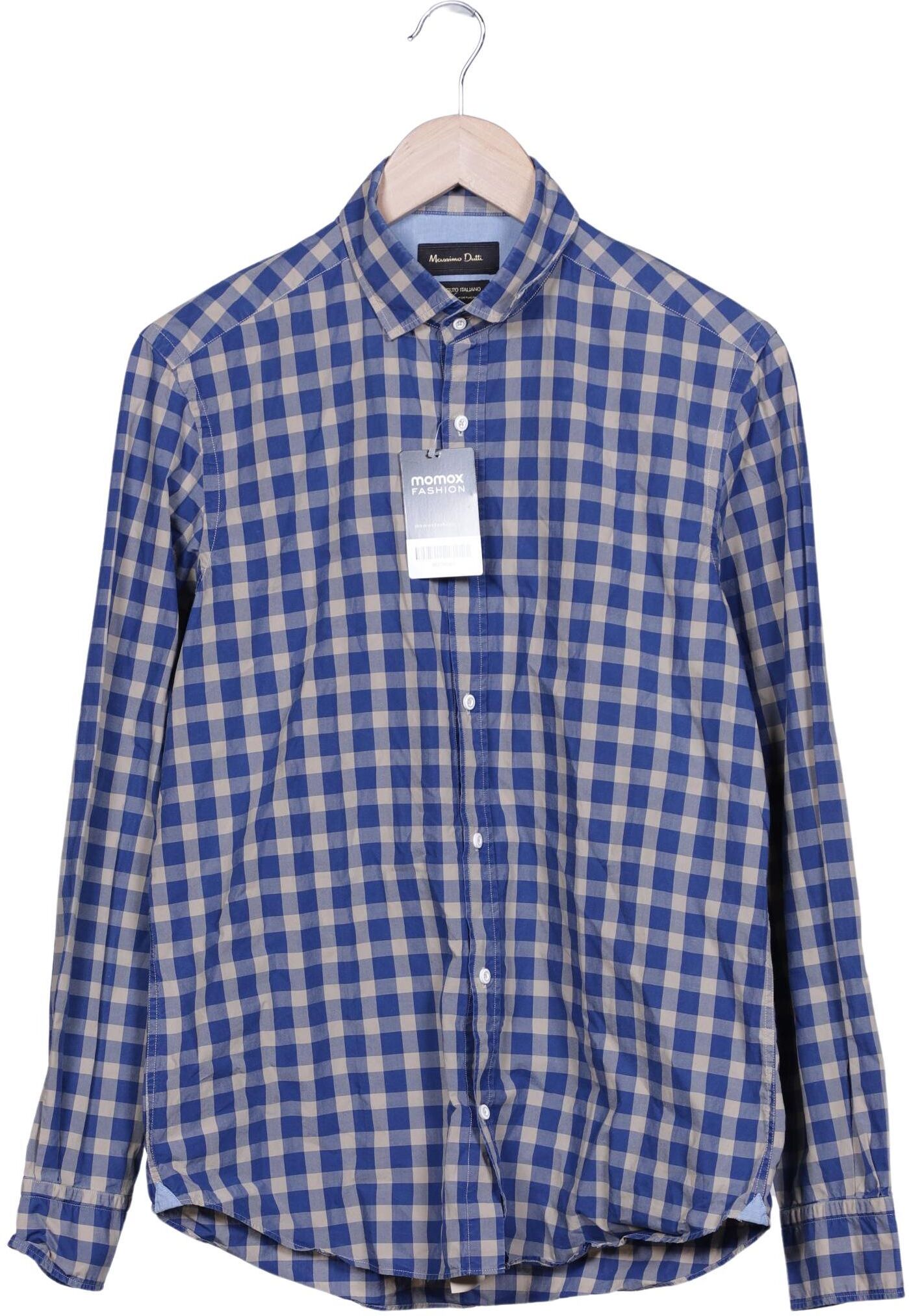 Massimo Dutti Herren Hemd, Mehrfarbig, Gr. M, Baumwolle - Second Hand