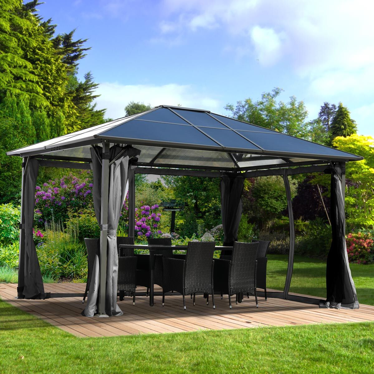 Brast Alu-Pavillon SUMMERDREAM 3x4m grau
