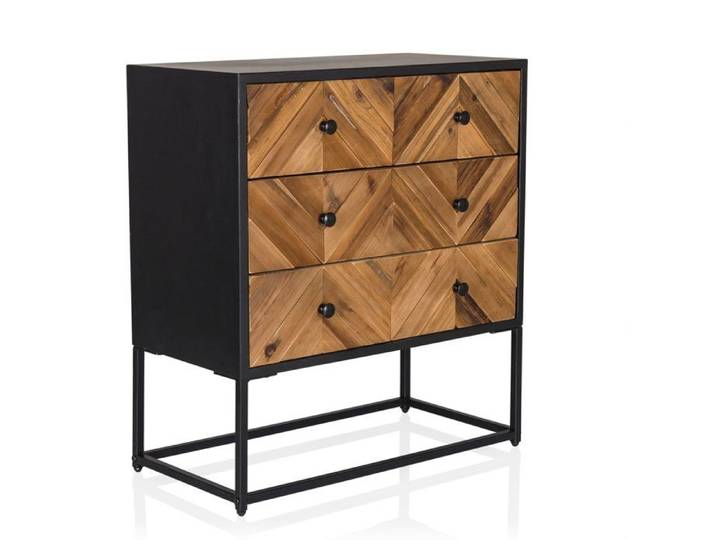 Buffet - hjh LIVING - SANTJAGO BLACK SUN L - Couleur Bois Foncé - bois