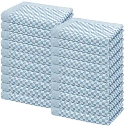 Casativo, Geschirrtuch, 20er-Set Grubentücher, hellblau, Geschirrtücher 45 x 70 cm (70 x 50 cm)
