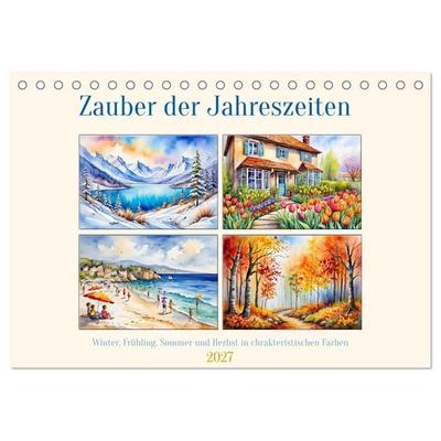 Zauber der Jahreszeiten (Tischkalender 2027 DIN A5 quer), CALVENDO Monatskalender