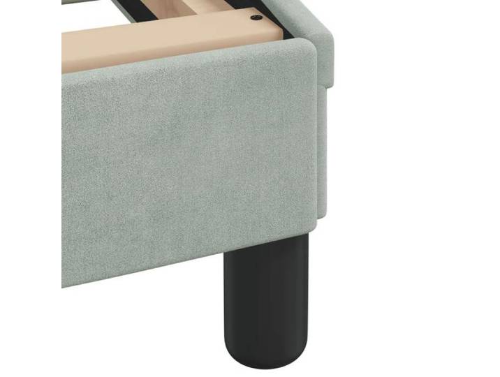 Remise 2026®Structure de lit adulte - single lit - Cadre de lit avec LED - sans matelas - gris clair - 90x190cm velours 257 23375