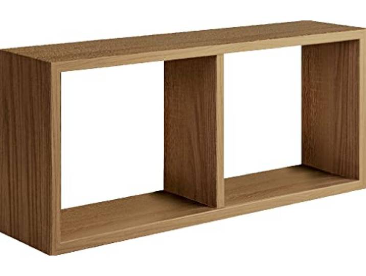 Homemania HOMSAN_048 Regal Morgana, Wanddekoration, Schlafzimmer, Büro-MDF, Tabakeiche 70 x 30 x 15,5 cm