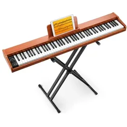 Donner DONNER-DEP-1S - Pianino cyfrowe (88 Tasten), Keyboard, Braun