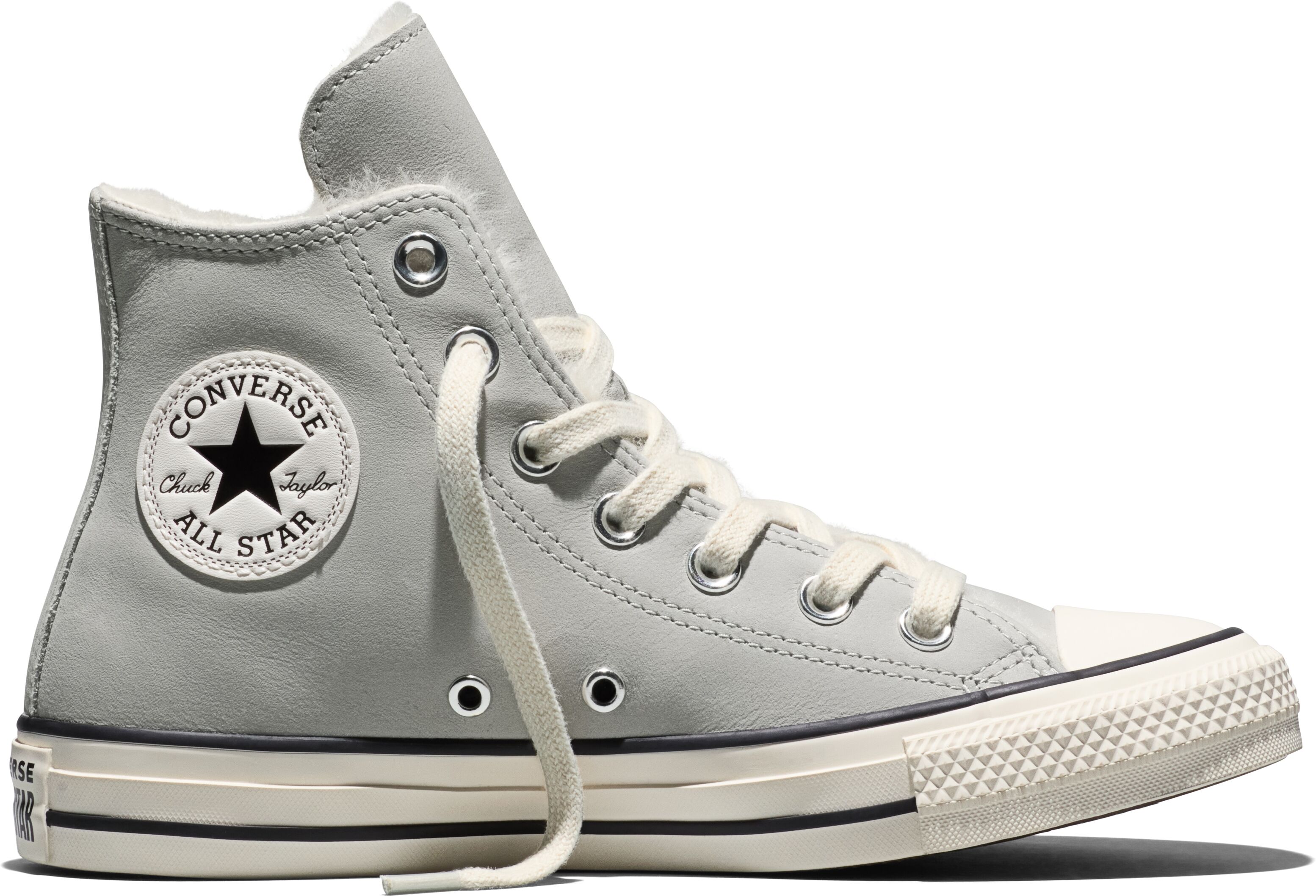 Sneaker CONVERSE "Chuck Taylor All Star", Damen, Gr. 38, light grau, petal pit, egret, Leder, Schuhe Sneaker, Nubuk Leder, gefüttert light grau, petal pit, egret 38