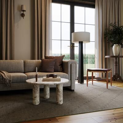 Nate Berkus x Rugs USA Nate Berkus Ivy Soft Floral Washable Area Rug
