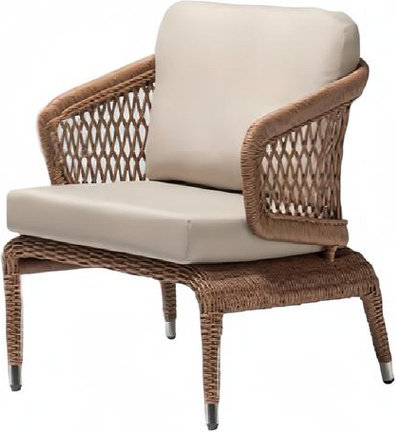 Sessel Rattan Braun Design Couch Hochwertig Hochwertig Polster Sitzer Luxus