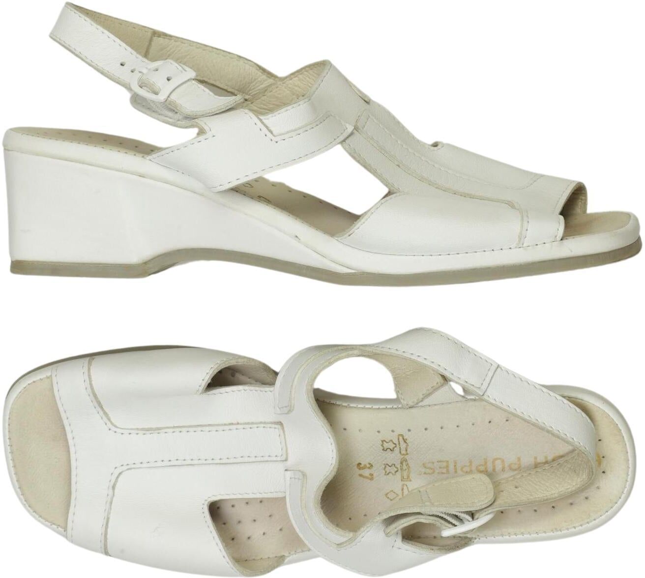 Hush Puppies Damen Sandalen, Weiß, Gr. EU 37, Leder - Second Hand