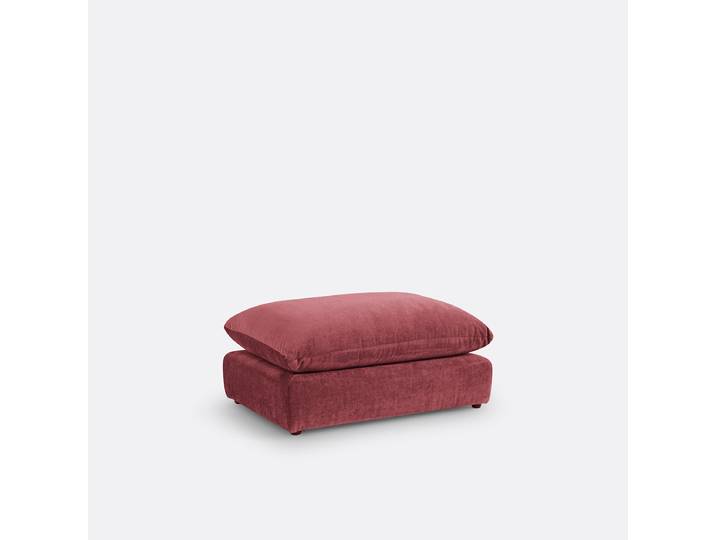 LA REDOUTE Pouf modulable, velours épais, MALO 1 Place Rose Lie De Vin, Made in France