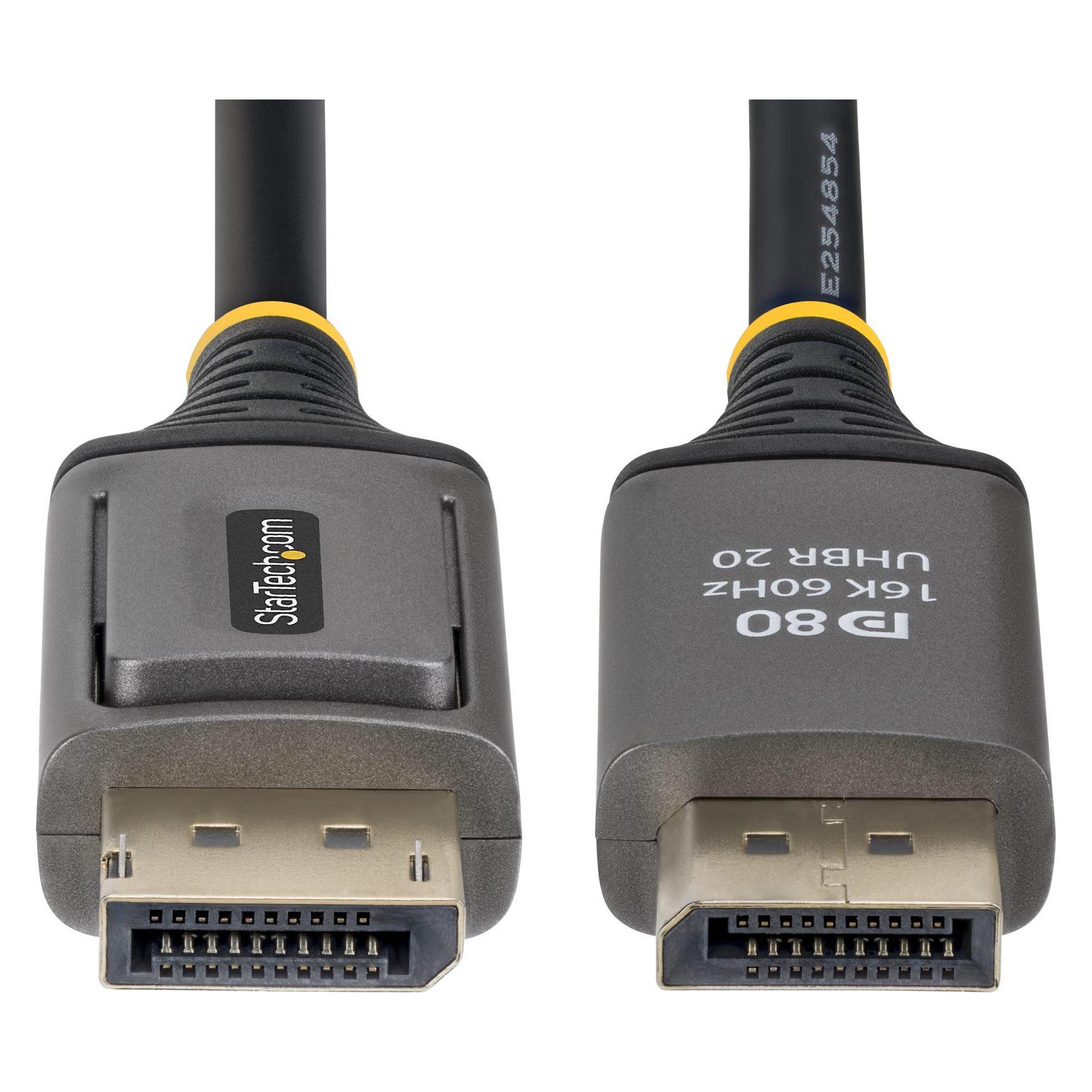StarTech .com DP21V-50C-DP80-CABLE, 0,5 m, DisplayPort, DisplayPort, Mâle, Mâle, 15360 x 8640 pixels (0.50 m) (DP21V-50C-DP80-CABLE)