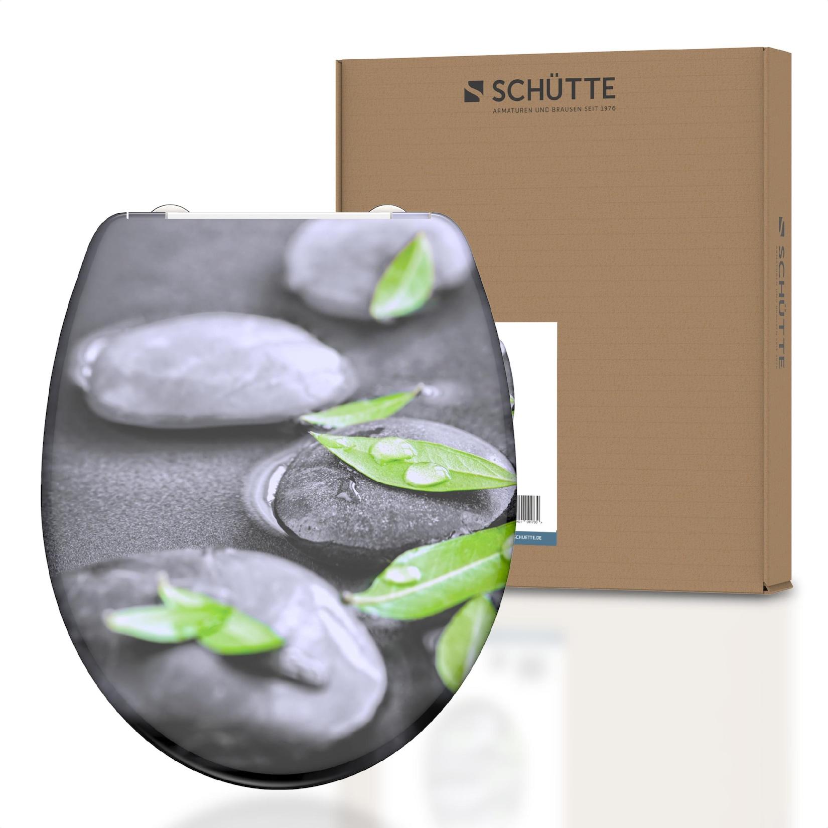 Schütte Duroplast WCSitz STONE, mit Absenkautomatik und Schnellverschluss