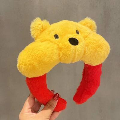 Uplifted Finds Disney Character Plush Hair Hoop Cartoon Winnie & Strawberry Bear Face Wash Headband 04