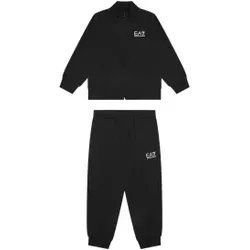 EA7 für Jungen. 7B000030_AF10380 Trainingsanzug Core Identity schwarz Baumwolle (4Años= 106cm), Lässig, Sportlich, Multisport, Langarm, Kind