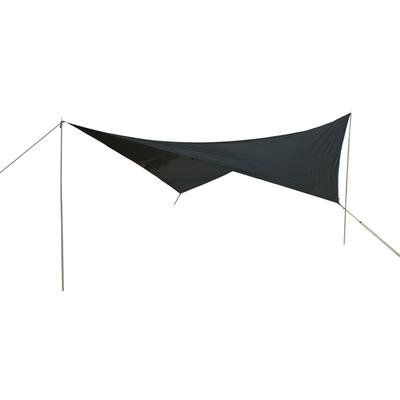Sonnensegel EXPLORER "Sonnensegel 3x4m rechteckig wasserabweisend mit Stangen", grau (anthrazit), Sonnensegel, B/T: 400cm x 300cm, Polyester, nach Standard 801 in beige, grün oder grau für Balkon Garten Terrasse, B:400cm H:200cm T:300cm