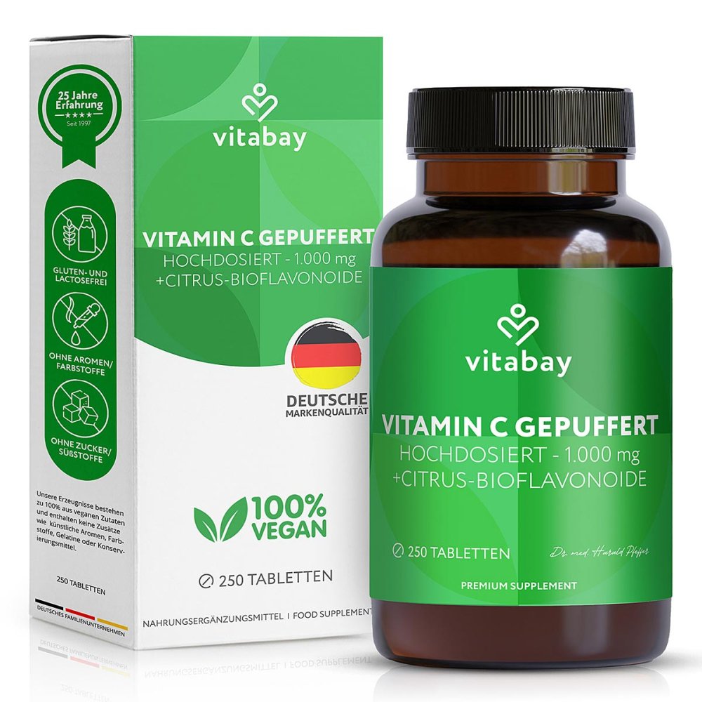 Vitabay CV Vitamin C + Bioflavonoide 1000 mg vegan hochdosiert 18209261