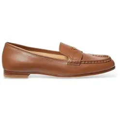 Michael Kors für Damen. 40S6JNFP1L Braune Leder-Mokassins von Jennings (36), Wohnung, Keine, Lässig, Party, Klassisch