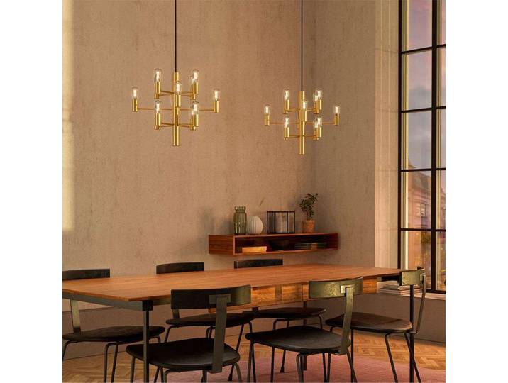 Manola Mini 12 Lustre Satin Laiton - Herstal - Salle à manger - Métal