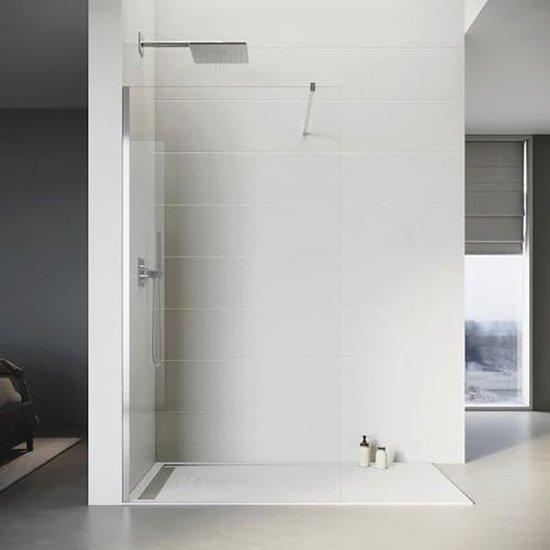 Walk-In Duschewand 100 x 200 cm - 8 mm Nano-Glas - Duschewand für Badewanne