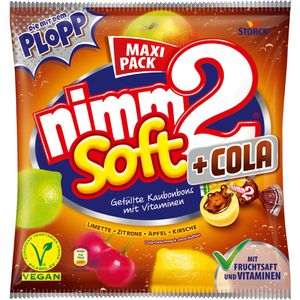 Nimm2 Kaubonbons soft Cola, mit Fruchtsaft und Vitaminen, 67 Stück, 345g