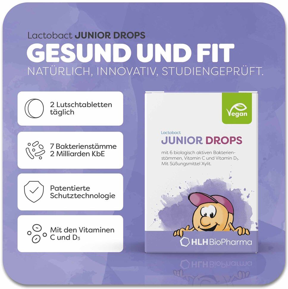 Lactobact Junior Drops Lutschtabletten 60 St