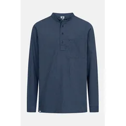 Hanseheld Fischerhemd Blau Schmal Gestreift GOTS Organic