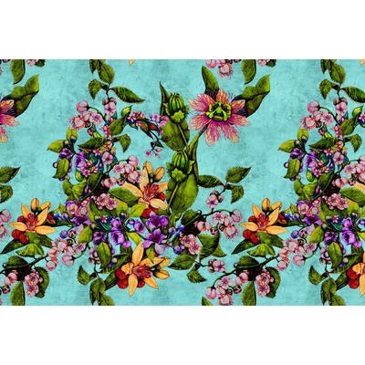 Fototapete LIVING WALLS "Walls by Patel Tropical Passion 1", grün (bunt), B:4m L:2,7m, Vlies, Tapeten, Vlies, Wand, Schräge