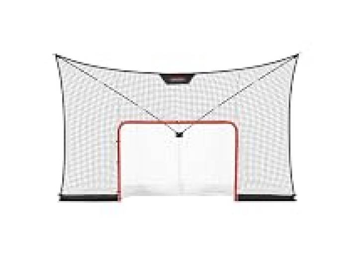 VEVOR But de Hockey avec Filet de Protection 366x213 cm Léger et Portable, Équipement d'Entraînement de Hockey pour Parc Aire de Jeux, Cage de Streethockey Haute Résistance à l'usure et à la Tension