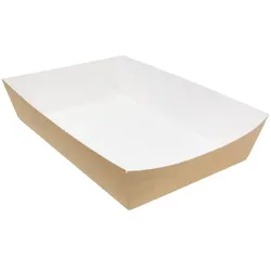 MONOUSO - Kraft KartonSchale für Frittiertes 900ml 17x11x4cm (25 Stück)