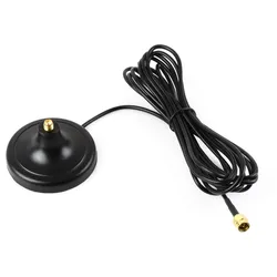Waveshare SMA Magnetic Mount Antenna Base, SMA-Buchse, RG174 3 m, Magnetfuß, 0-6 GHz, 50 W