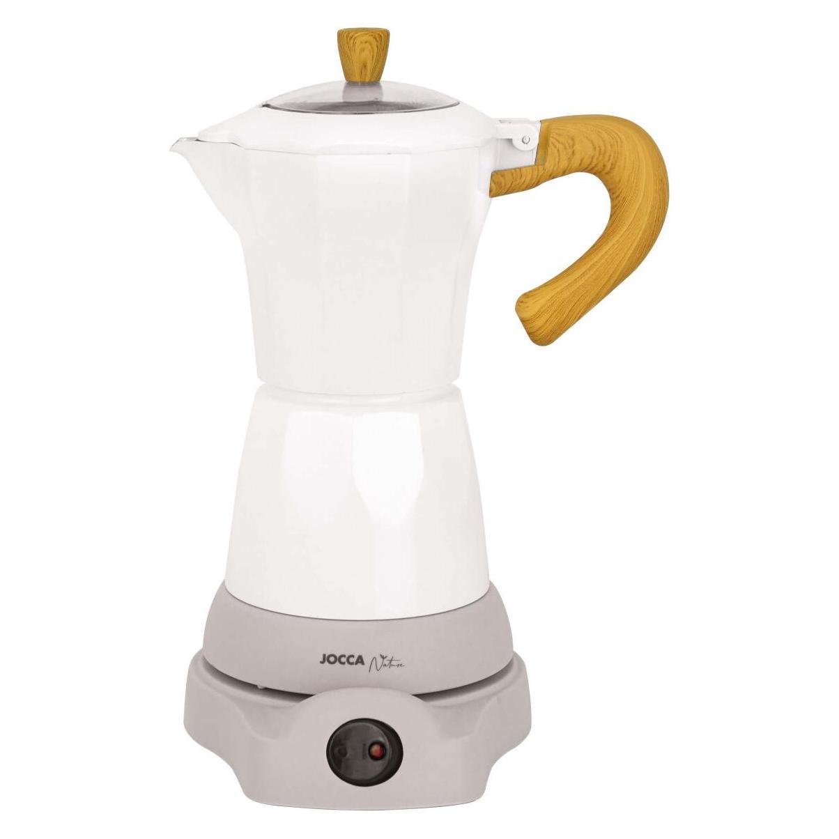 Jocca elektrische Espresso Kaffeemaschine in weiss für bis zu 6 Tassen mit 360° drehbarem Kopf (6 Tassen) (46918141)