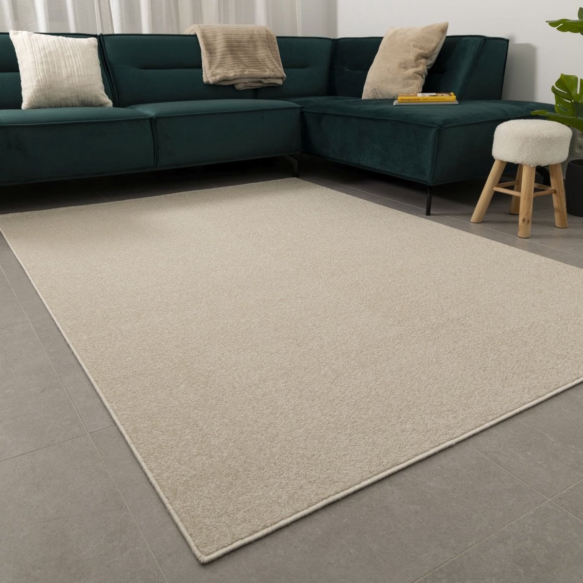 Koho Modern Belgian Laagpolig Vloerkleed - Crème - 160 x 220 cm