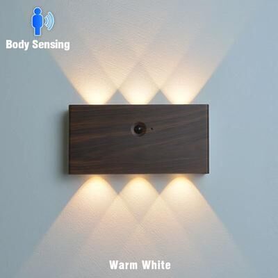 Uplift Picks 4000mAh Rechargeable Motion Sensor LED Wall Light walnut (3000k)