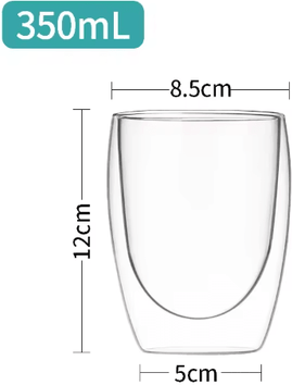 Inspire Picks Transparent Heat Resistant Glass Tumbler Creative Coffee Whiskey And Cocktail Mug style A 350ml