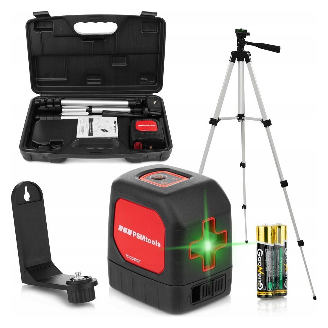 Green Cross Line Laser 30 m Set with Tripod (Kreuzlinienlaser) (PS-CL30GSET)