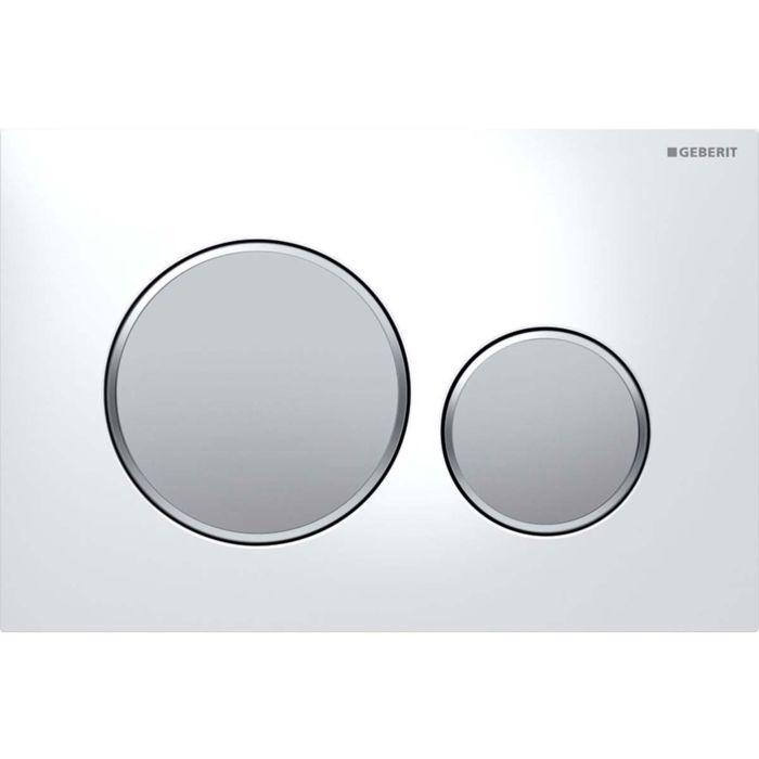 Geberit Sigma 20 Betätigungsplatte 115882KL1 weiß / seidenglanz-verchromt