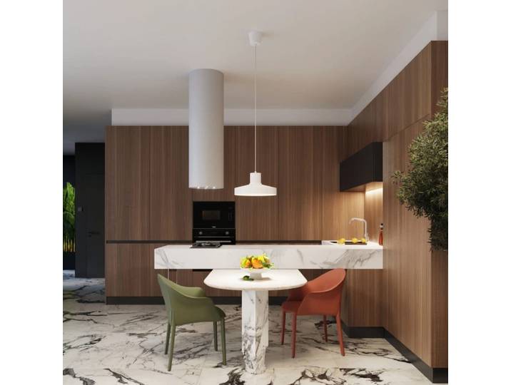 Suspension blanche de style minimaliste