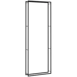 Helloshop26 - Brennholzregal matte Oberfläche 110 x 28 x 312 cm schwarzer Stahl 02_0043747