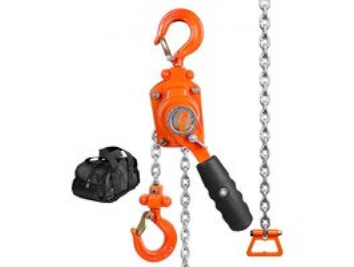 VEVOR Mini Palan à Levier Manuel 0,25 T Palan à Chaîne à Cliquet Manutention Levage 2,8 m Acier Carbone G80 Frein Weston Double Cliquet Guidage Chaîne Crochet 360° pour Marchandises Garage Quai Usine