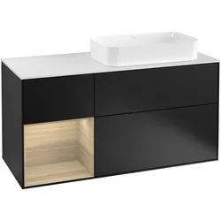 Villeroy & Boch Waschbeckenunterschrank Finion G27, Black Matt Lacquer, 1200x603x501 mm, mit Beleuchtung und SoftClosing-Funktion