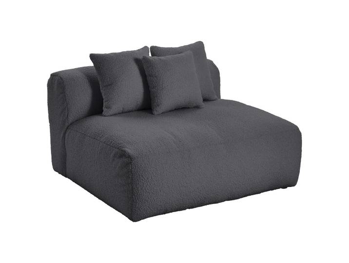 Livetastic Sofaelement, Dunkelgrau, Textil, 120x70x122 cm, Made in EU, erweiterbar, Rücken echt, individuell planbar, Wohnzimmer, Sofas & Couches, Modulsofas