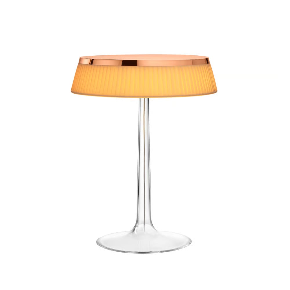 Flos Bon Jour T tafellamp met copper-soft stoffen kap