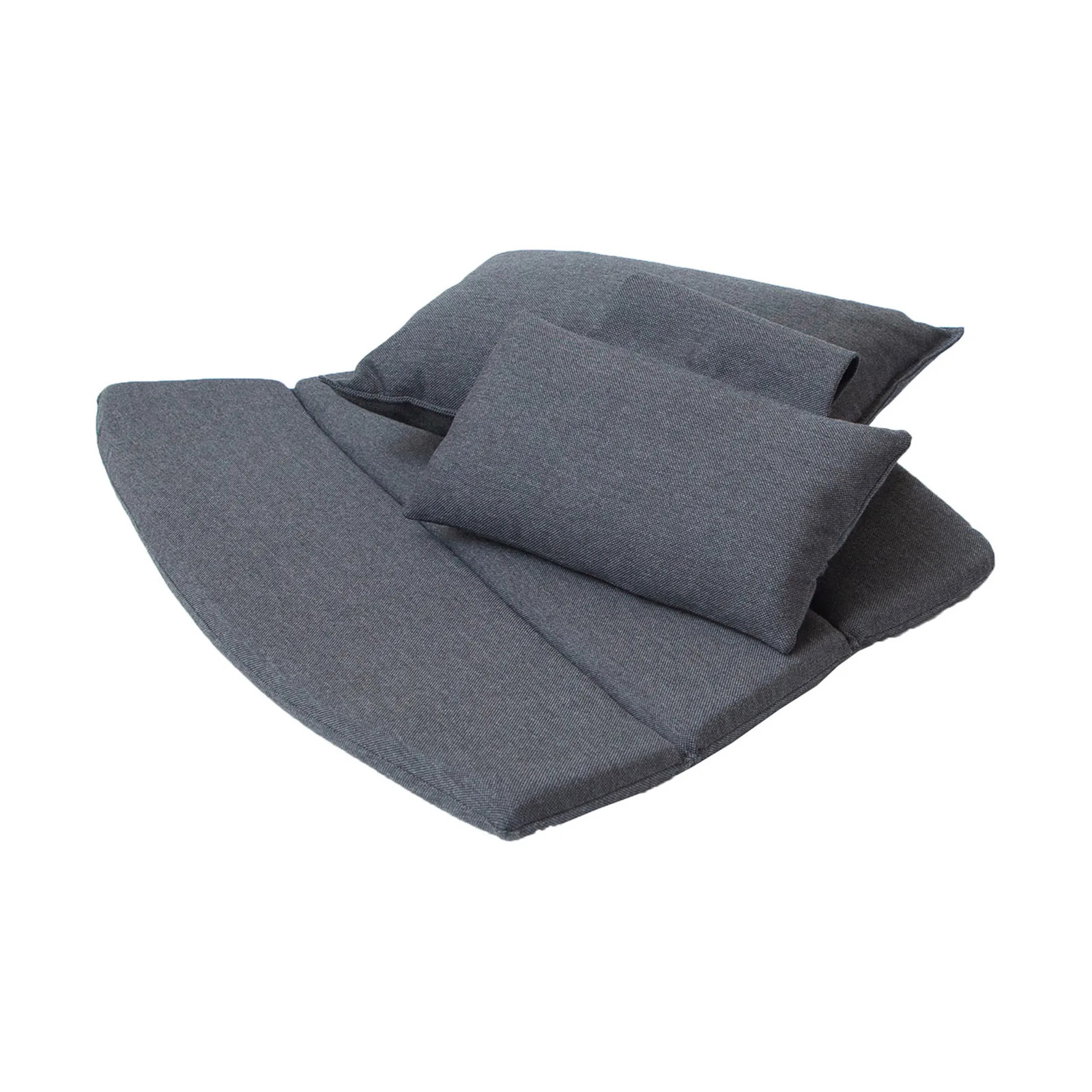 Cane-line Breeze loungestoel kussenset met hoge rug in Cane-line Natté black