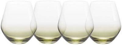 Mikasa Gianna Ombre Sage Set of 4 Stemless Wine Glass, 19 Ounce