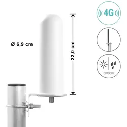 DELOCK LTE Antenne N Buchse 4-6 dBi 22cm omnidirektional